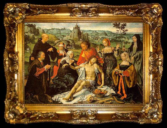 framed  CLEVE, Joos van Altarpiece of the Lamentation (central) dfg, ta009-2